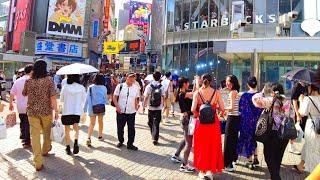 [4K] Summer walking tour in Shibuya. Tokyo,  Japan. 2024