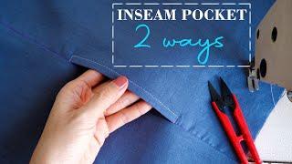 [2 WAYS] How To Sew Inseam Pockets | Sewing Techniques For Beginners | Thuy Sewing