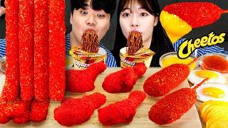 ASMR MUKBANG | Eating Cheetos with GONGSAM(Hotdog, Chicken, Cheese stick), Black bean noodles