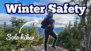 How I Stay Safe While Solo Winter Hiking in the White Mountains of New Hampshire