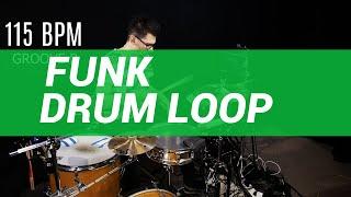 Funk drum loop 115 BPM // The Hybrid Drummer