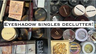 EYESHADOW SINGLES DECLUTTER (Fall 2024) #makeupdeclutter