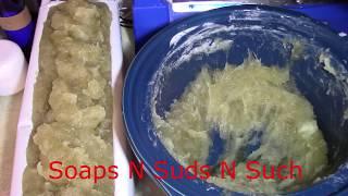 how to make soap in a crock pot, How to make an herbal soap, hot process soap, cutting, Ready to use