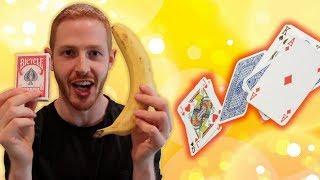 Learn to Throw Cards to Slice a Banana - Skill Challenge w/ Goal Guys