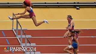 USA sweep! Americans dominate Heptathlon 100 hurdles at World Championships | NBC Sports