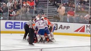 Zegras starts fight vs Oilers