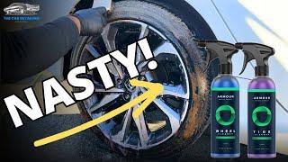 HOW TO DEEP CLEAN WHEELS AND TIRES with ARMOUR DETAIL SUPPLY WHEEL AND TIRE CLEANER