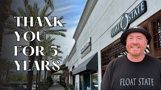 Float State's 5th Anniversary Celebration & Epic Giveaway Message from James 