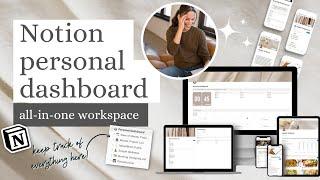 Aesthetic Notion Personal Dashboard Tutorial