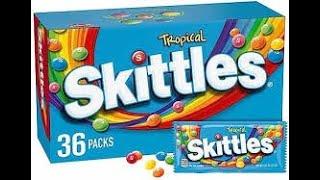 Trying Tropical Skittles