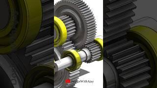 Reduction Spur Gear Box (Ratio 1:3) Link in Description #designwithajay #shorts #ytshortsindia