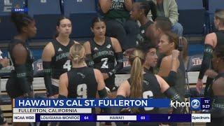 Rainbow Wahine volleyball sweeps Cal State Fullerton in 3 straight sets