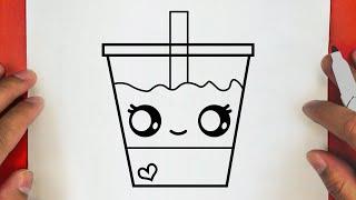 HOW TO DRAW A CUTE SWEET DRINK, STEP BY STEP, DRAW Cute things