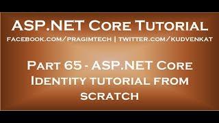 ASP NET Core Identity tutorial from scratch