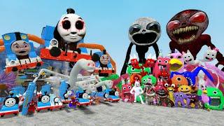 New Cursed Thomas and Friends vs All Garten Of Banban Family 2 & 1 in Garry's Mod