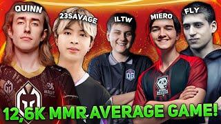 12,6k MMR AVERAGE GAME! QUINN on Puck with 23SAVAGE vs FLY / ILTW and MIERO!