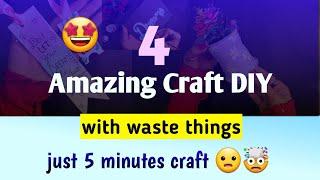 4 amazing craft ideas with only waste materials |Cs Craft