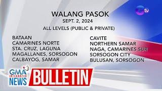 Walang pasok (September 2, 2024) | GMA Integrated News Bulletin