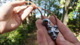 MAKING NECKLACE / pendant making from steel / dragon skull necklace