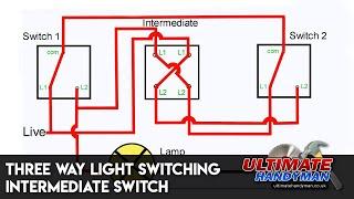 Three way light switching | Intermediate switch