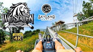 The Wild Stallion Mountain Coaster On Ride 4K POV SkyLand Ranch 2023 06 25