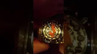 Watchesandart.com @thewatchmakersclub London - Vault Swiss V1 glowing in the dark artist watch orang