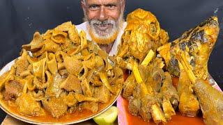 Eating Spicy Mutton Boti Curry, Goat Head Curry, Spicy Mutton Nalli  With Rice || Asmr Eating  Show