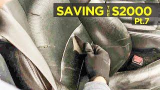 How To REPAIR Torn and Ripped Leather Seats | Saving The S2000 Pt.7