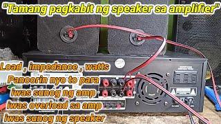 Tamang Pag kabit ng Speaker sa Amplifier na Sakura av-5024ub