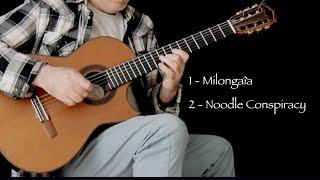 Acoustic guitar tabs. "Milongaia" and "Noodle Conspiracy". for intermediate learners.