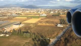 Ellinair arriving and landing in Thessaloniki from Tbilisi