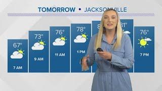 A drier workweek and a brief break from the hot temperatures to start