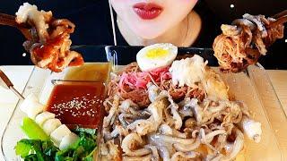 ASMR 신선한 세발낙지, 매콤 비빔냉면  리얼사운드 먹방 MUKBANG EATING SOUNDS