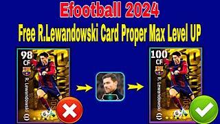 How To Train Lewandowski in efootball 2024 | Lewandowski efootball 2024 Max level