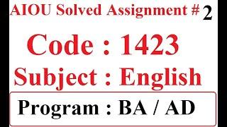 AIOU Code 1423 Solved Assignment No 2 Autumn 2024 | Baloch Academy