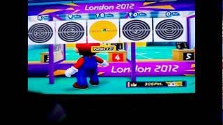 Mario und Sonic bei dem Olympischen  Spielen London 2012 Sportschießen