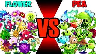 Team PEA vs FLOWER - Who Will Win? - PvZ 2 Plants vs Plant