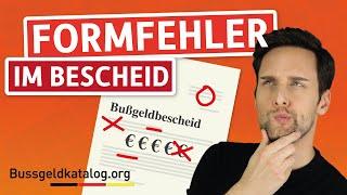 Formfehler im Bußgeldbescheid: Wird er dadurch ungültig?