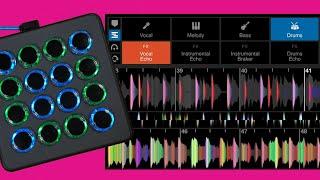 we mapped Serato Stems to a Midi Fighter Spectra