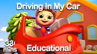 I'm Driving In My Car (Learn Colors,  Vehicles, & Opposites) + Educational Nursery Rhymes (33 mins)