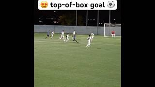  top-of-box goal from U11 player ️ #soccer #goals #u12 #u11