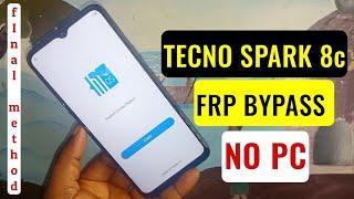 Tecno Spark 8c (KG5J) Frp Bypass Android 11/Google Account Remove || Without Pc