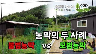 불법농막 vs 모범농막의 사례 비교! 우연히 마주친 두개의 농막을 비교해볼게요.