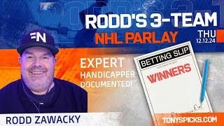 FREE NHL PARLAY Predictions Today, Thursday 12/12/24