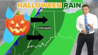 Early look at rain chances for Halloween across Indiana