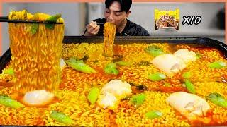 간단하게 순두부 진짬뽕 10봉지 라면 먹방 Eat 10 Spicy Jjambbong Ramen MUKBANG