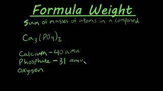 How to calculate the formula weight of a compound