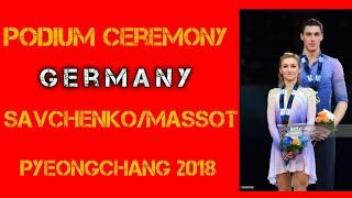 AMAZING!! Olympic Pairs Podium Ceremony 2018 - SAVCHENKO/MASSOT | 15.02.2018