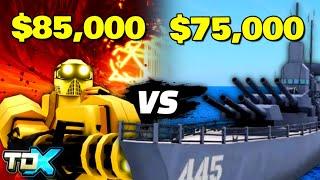 GOLDEN JUGGERNAUT vs WARSHIP! | TDX Roblox