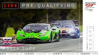 LIVE | Pre-Qualifying | Monza | Fanatec GT Europe 2024 (English)